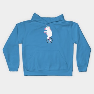 Unicorn On A Unicycle Kids Hoodie